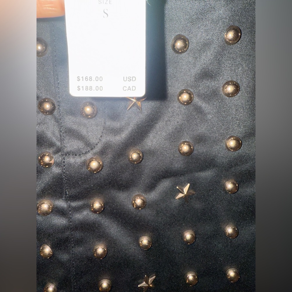 Anthropologie Studded Suede Mini Skirt - Picture 3 of 7